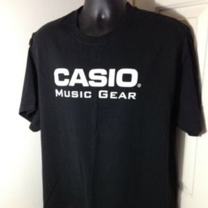 Vintage Casio Music Gear T Shirt Calculator Watch